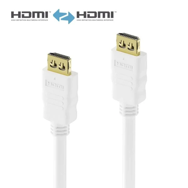 Zertifiziertes 4K High Speed HDMI Kabel mit Ethernet Kanal - 0.50m, weiß