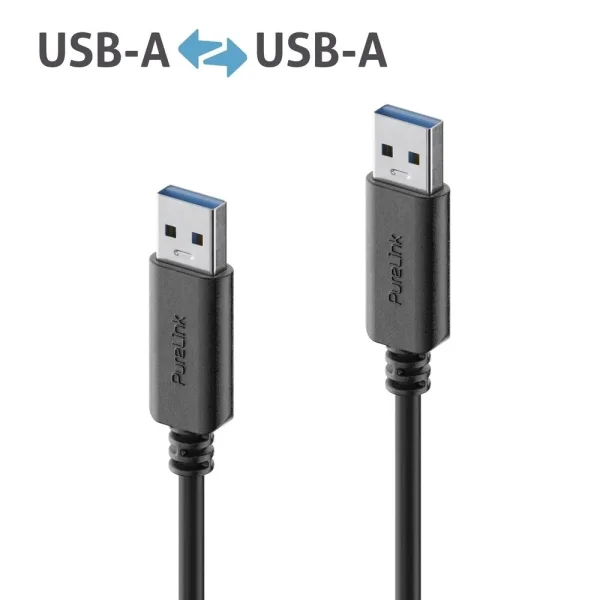 Premium USB v3.2 USB-A Kabel - 2.00m, schwarz