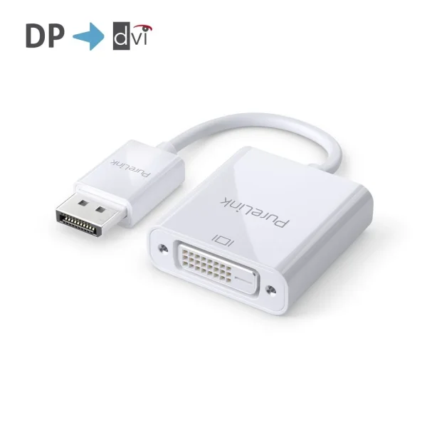 Premium Active 2K DisplayPort/DVI Portsaver Adapter, weiß