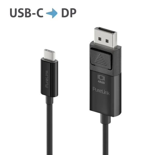Premium 4K USB-C / DisplayPort Kabel - 1.50m, schwarz