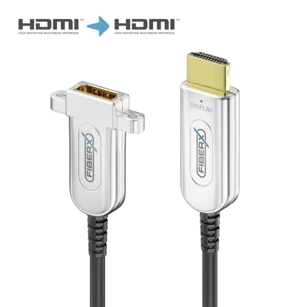 4K Premium High-Speed HDMI AOC Glasfaser-Verlängerungskabel | schwarz, 25.0m​​​​​​​
