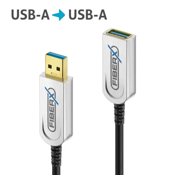 USB 3.2 Gen2x1 USB-A AOC Glasfaser-Verlängerungskabel, 10.00m