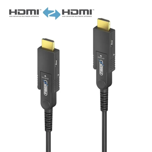 4K Premium High-Speed HDMI / Micro HDMI AOC Glasfaserkabel | schwarz, 20.00m​​​​​​​