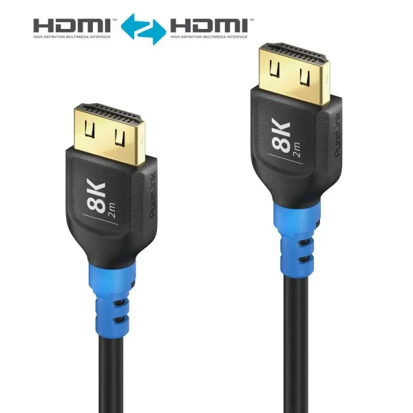 8K Ultra High Speed HDMI Kabel, schwarz, 2.00m, Single Cable