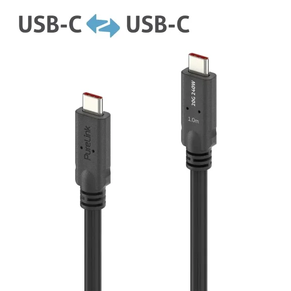 Premium USB4 Gen2 Micro-Coax USB-C Kabel mit E-Marker, 1.00m