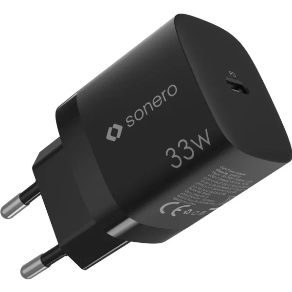 USB-C GaN Ladegerät - 1 Anschluss - 33W PD - schwarz