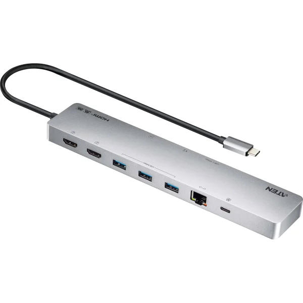 ATEN UH3240 11-in-1 USB-C Multiport Dock mit Power Passthrough, USB PD 3.0