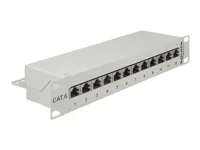 DELOCK 10Z Patchpanel 12 Port Cat.6 grau