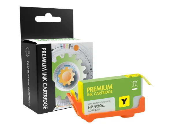 STATIC Ink cartr HP CD974AE ylw reman