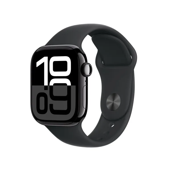 Apple Watch Series 10 jet black aluminium  42mm 4G black sport band Size S/M