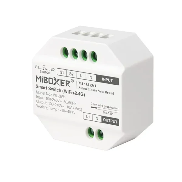 MiBoxer WL-SW1 LED Wifi Smart Plug 16A mit Messfunktion WiFi+2,4G