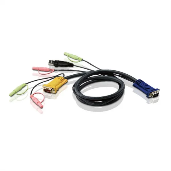 ATEN 2L-5303U KVM Kabel VGA, USB und Audio, schwarz, 3 m