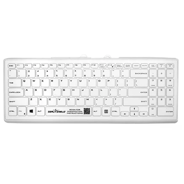 SEAL SHIELD Tastatur Cleanwipe Pro White, SSWKSV101PRO-DE
