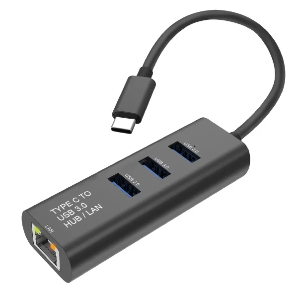 STANDARD USB Typ C zu Gigabit Ethernet Konverter + Hub 3x