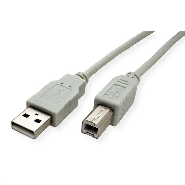 STANDARD USB 2.0 Kabel, Typ A-B, beige, 4,5 m