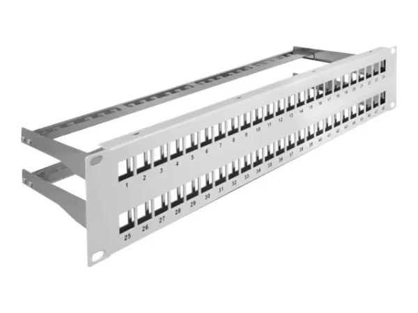 DELOCK 19 Keystone Patchpanel 48 Port gr