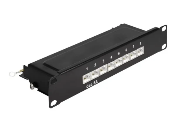 DELOCK 10 Patchpanel 8 Port Cat.6A 1 HE