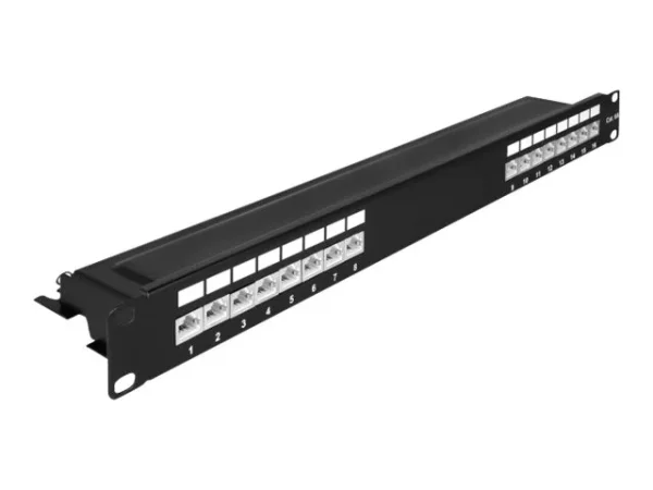 DELOCK 19 Patchpanel 16 Port Cat.6A 1 HE