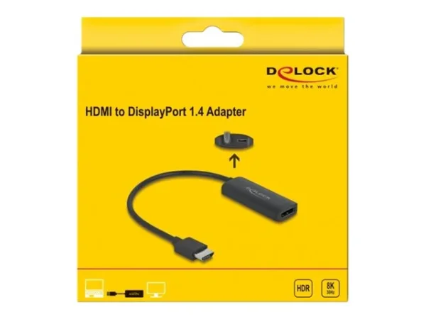 DELOCK Adapter HDMI-A zu DisplayPort 8K