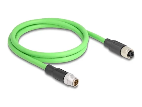 DELOCK M12 Kabel X-kodiert 8 Pin PUR 1m