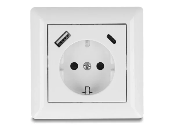 DELOCK Einbausteckdose mit 2 USB PD 3.0