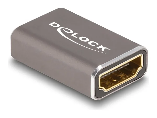 DELOCK HDMI Adapter 8K 60 Hz grau Metall