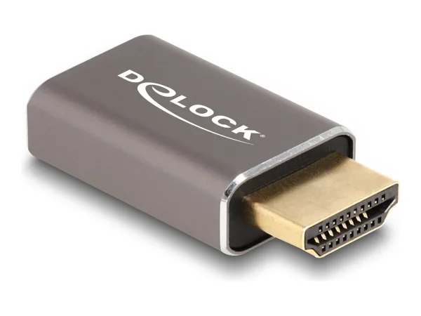 DELOCK HDMI Adapter 8K 60 Hz grau Metall