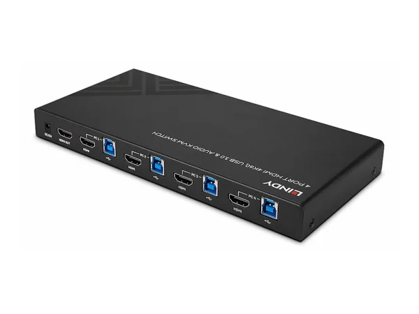 LINDY 4 Port HDMI 4K60 USB 3.0 & Audio