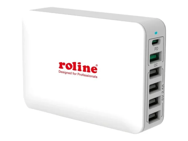 ROLINE USB Charger 6 Port 4x USB-A USB-C