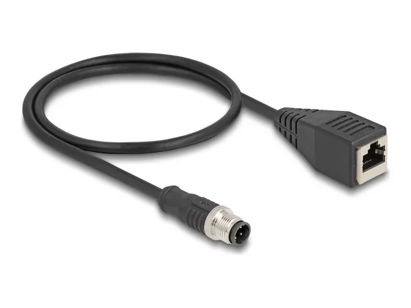 DELOCK M12 adapterkab D-kodiert 4 Pin St