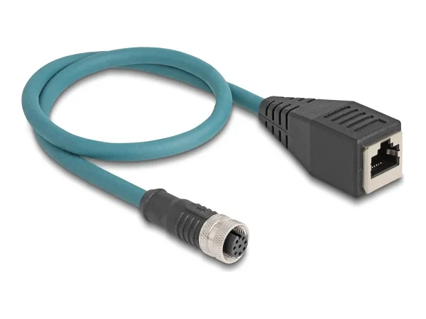 DELOCK M12 adapterkab A-kodiert 8 Pin Bu