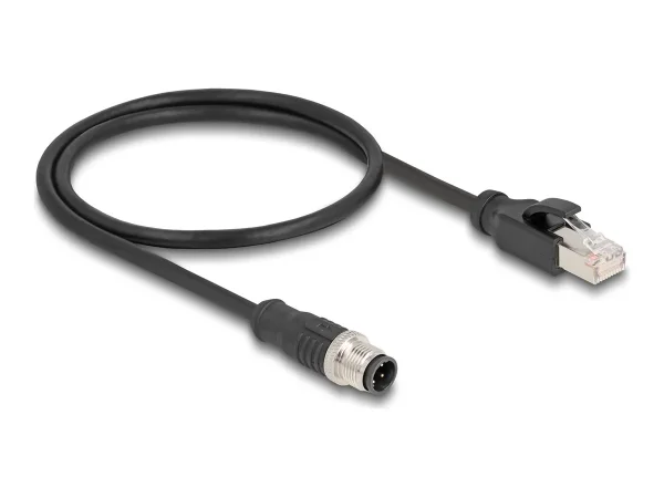 DELOCK M12 adapterkab D-kodiert 4 Pin St