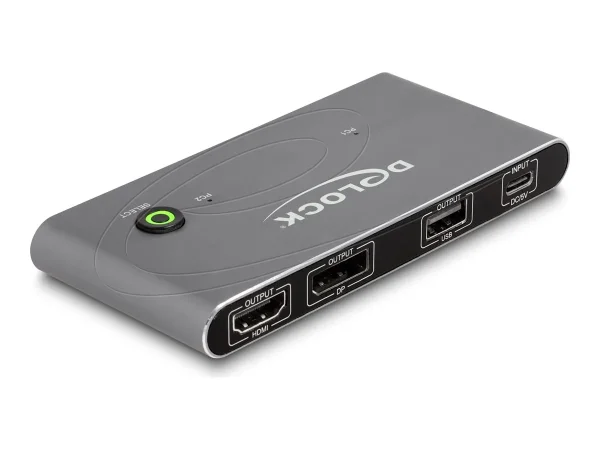 DELOCK USB-C KVM Switch zu HDMI und DP8K