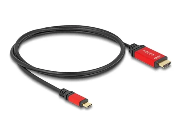 DELOCK ﻿USB Type-C zu HDMI Kabel 1m rot