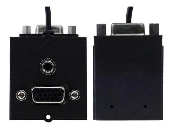 BACHMANN Rahmen 1xVGA+Klinke 90 Abgang