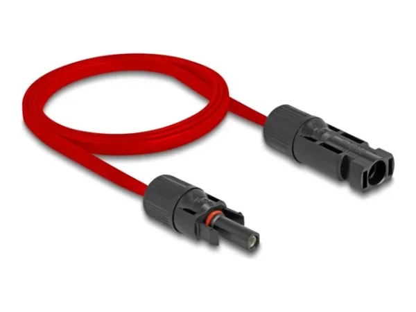DELOCK DL4 Solar Flachbandkabel 1m rot