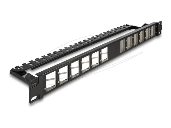 DELOCK 48,26cm Keystone Patchpanel 24P