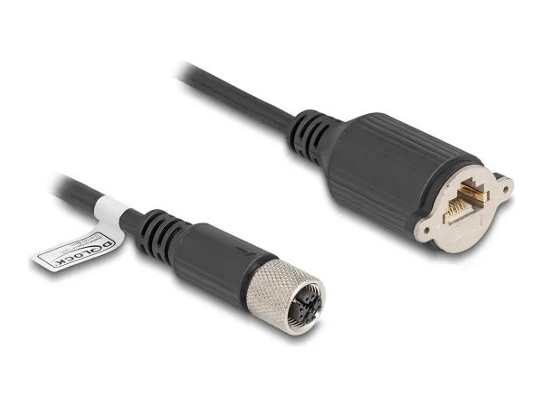 DELOCK M12 Kabel X-kodiert 8 Pin 1 m