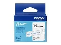 BROTHER 12MM Blue on Transparent BTAG133