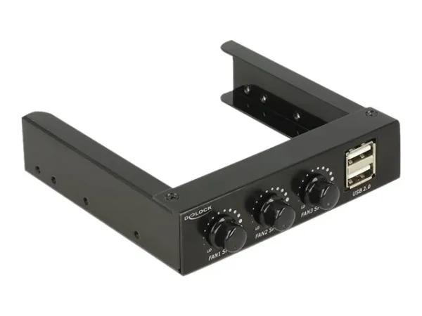 DELOCK Front Panel 3½ 2x USB 2.0 schwarz