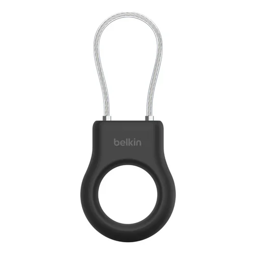 Secure Holder W/ Wire Loop F/ Apple AirTag Black