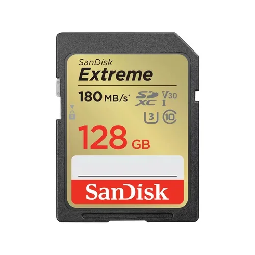 Extreme 128GB SDXC Memory Card 180MB/S 90MB/S Uhs-I Class 10 U3