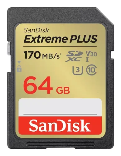 Extreme Plus 64GB SDXC Memory Card 170MB/S 80MB/S Uhs-I CL. 10