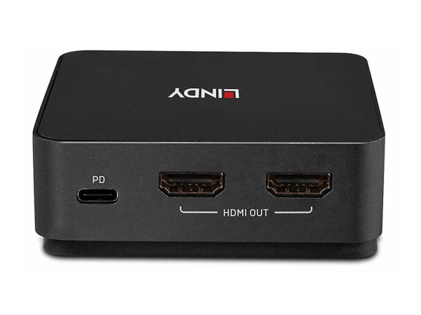 LINDY 2 Port Type C Dual HDMI 4K60 KVM