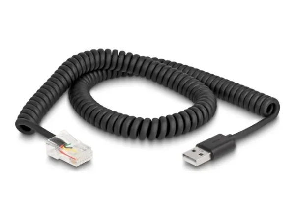 DELOCK RJ50 zu USB 2.0 Typ-A Spiralk 2 m