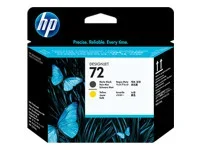 HP 72 Druckkopf schwarz matt und gelb