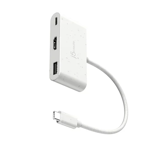 Eco-Friendly USB-C to HDMI USB Type-A With Power Delivery