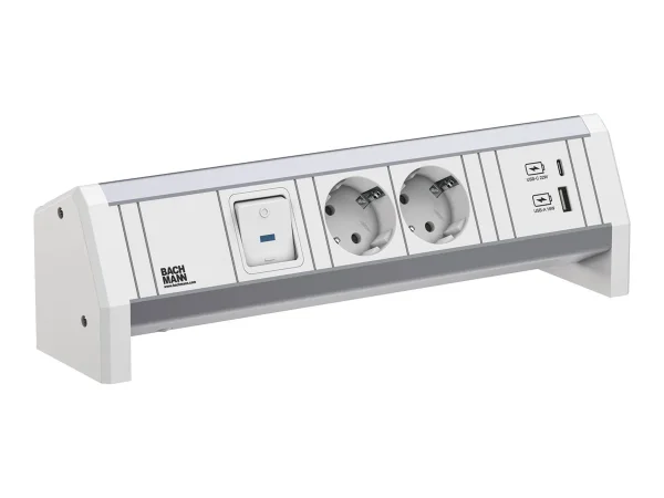 BACHMANN DESK 2xCEE7/3 1xSchalter 1xUSB