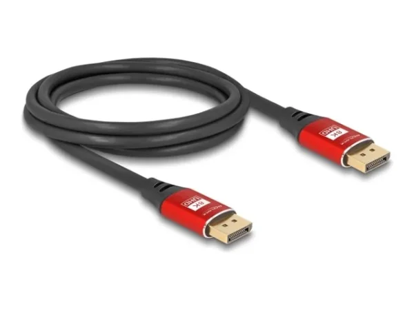 DELOCK DisplayPort Kabel 8K 60Hz 2m rot