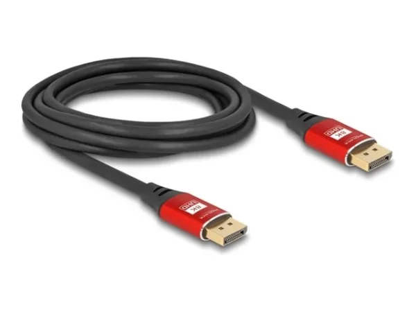 DELOCK DisplayPort Kabel 8K 60Hz 3m rot